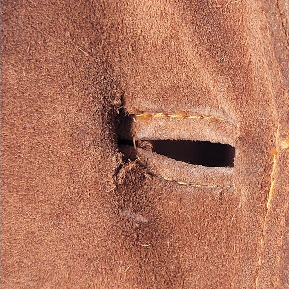 Burnt Orange Suede Statement Jacket Vintage 60s Belted Cozy Chic Womens - Picture 6 of 16